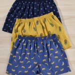 3pcs Men's 100% Cotton Arrow Shorts Printed Loose Breathable Boxers Underwear Briefs